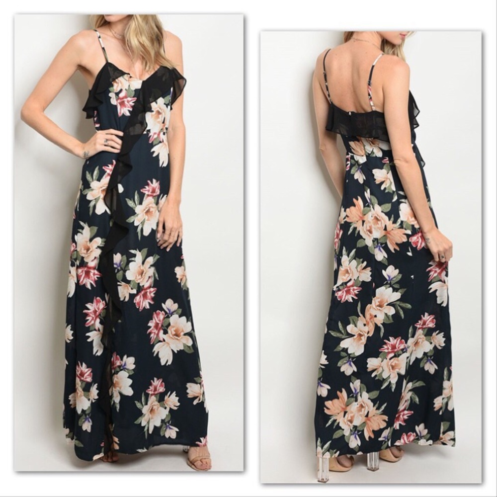 Floral Chiffon Resort Maxi Dress - Picture 3 of 8